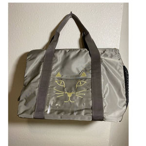 CHARLOTTE OLYMPIA Purrfect Embroidered Shell Weekend Bag